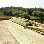 Работы по ремонту моста в деревне Молокова