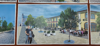 Проекты двух пешеходно-прогулочных зон в районе площади им. Ленина