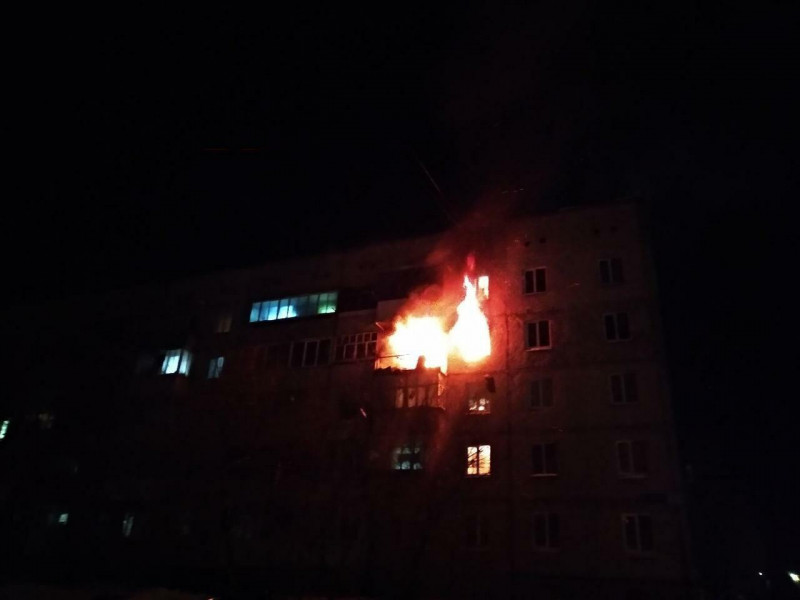 Пожар в доме по ул.Комсомольской 28.01.2020