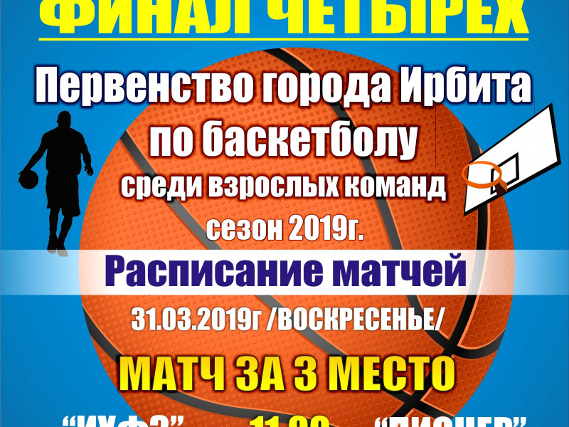 Финал Первенства города Ирбита по баскетболу среди взрослых команд, сезон 2019 г.